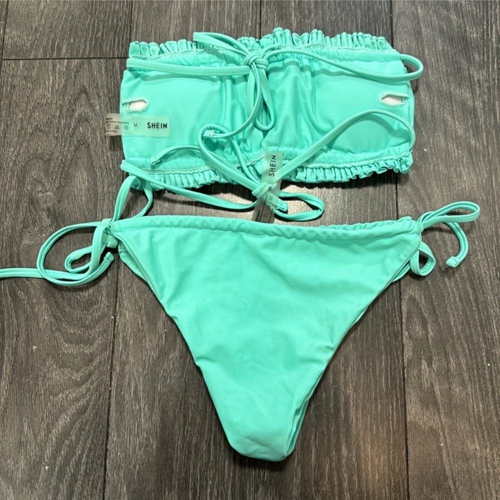 SHEIN 💚mint green bikini Size M - Picture 3 of 4